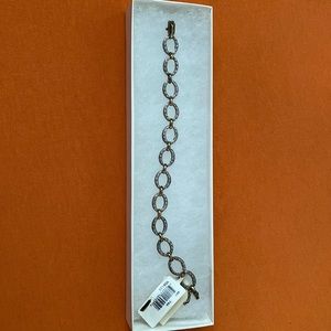 Macy’s 18KT Sterling Silver Bracelet 7”5 Long New in the Box with Tags